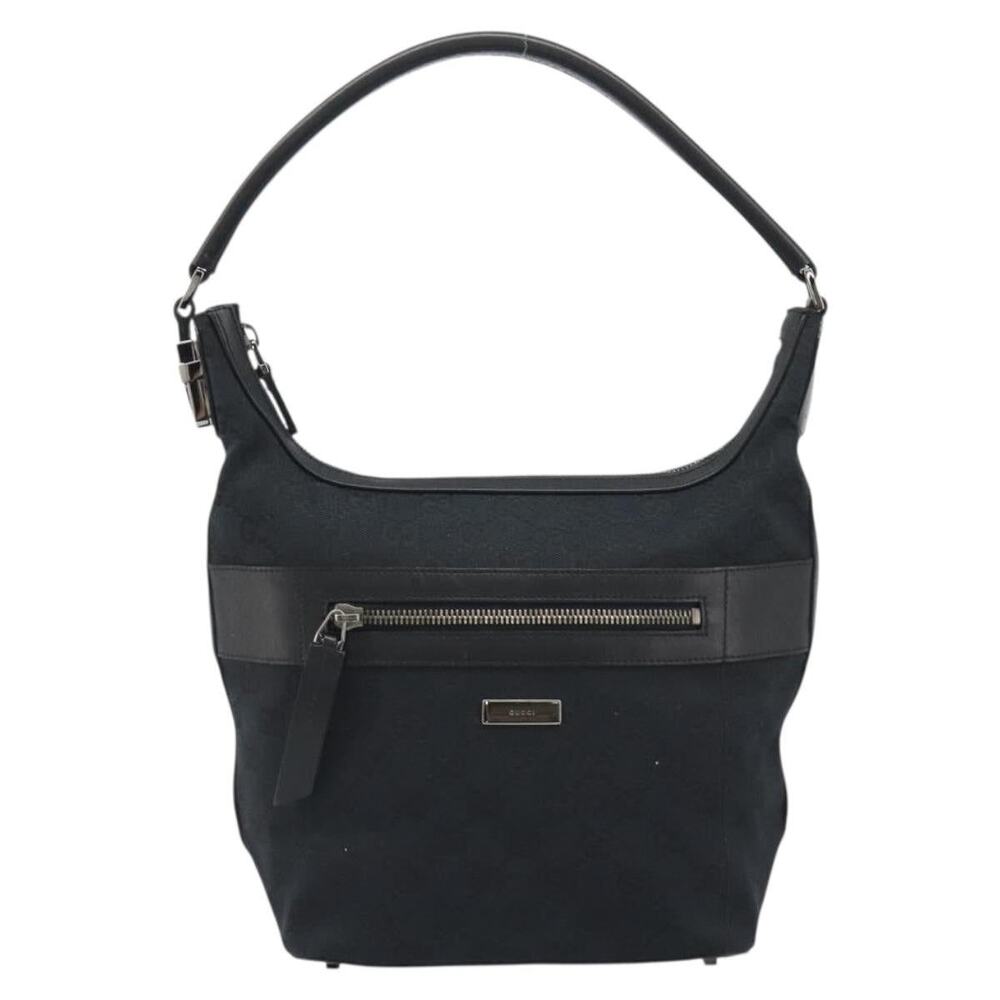 Gucci GG Canvas Shoulder Bag 001 Black